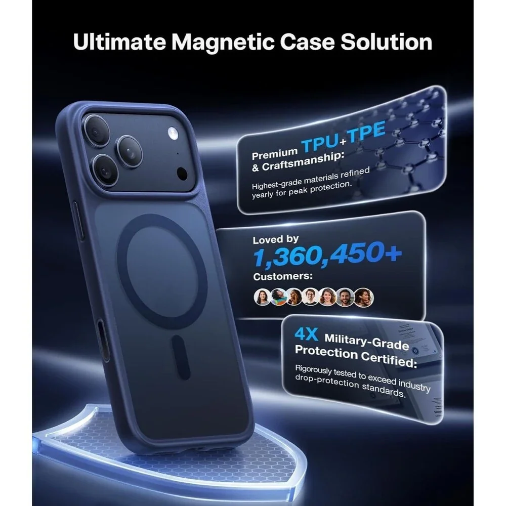 TORRAS Stronger Magnetic & Shockproof for iPhone 17 Pro Max Case, Fit for MagSaf